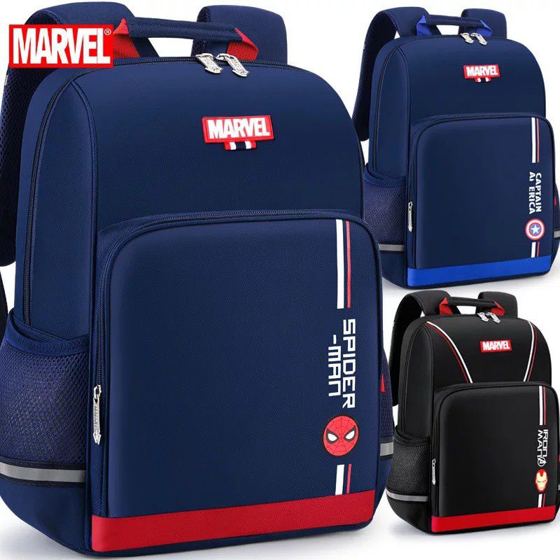 Tas Ransel Anak Laki Laki SD Murah Motif Marvel Superhero Kartun Hitam Navy