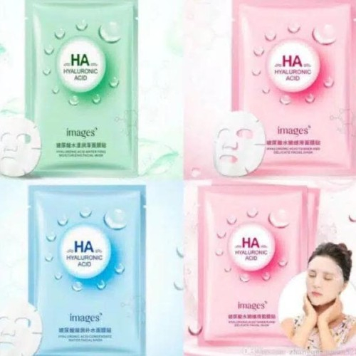 [1 PCS] IMAGES HA Hyaluronic Acid Facial Mask Sheet Masker Wajah Moisturizing Pelembab