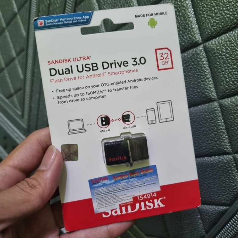 Flashdisk OTG SANDISK Ultra Dual Drive OTG Micro USB 3.0 32GB