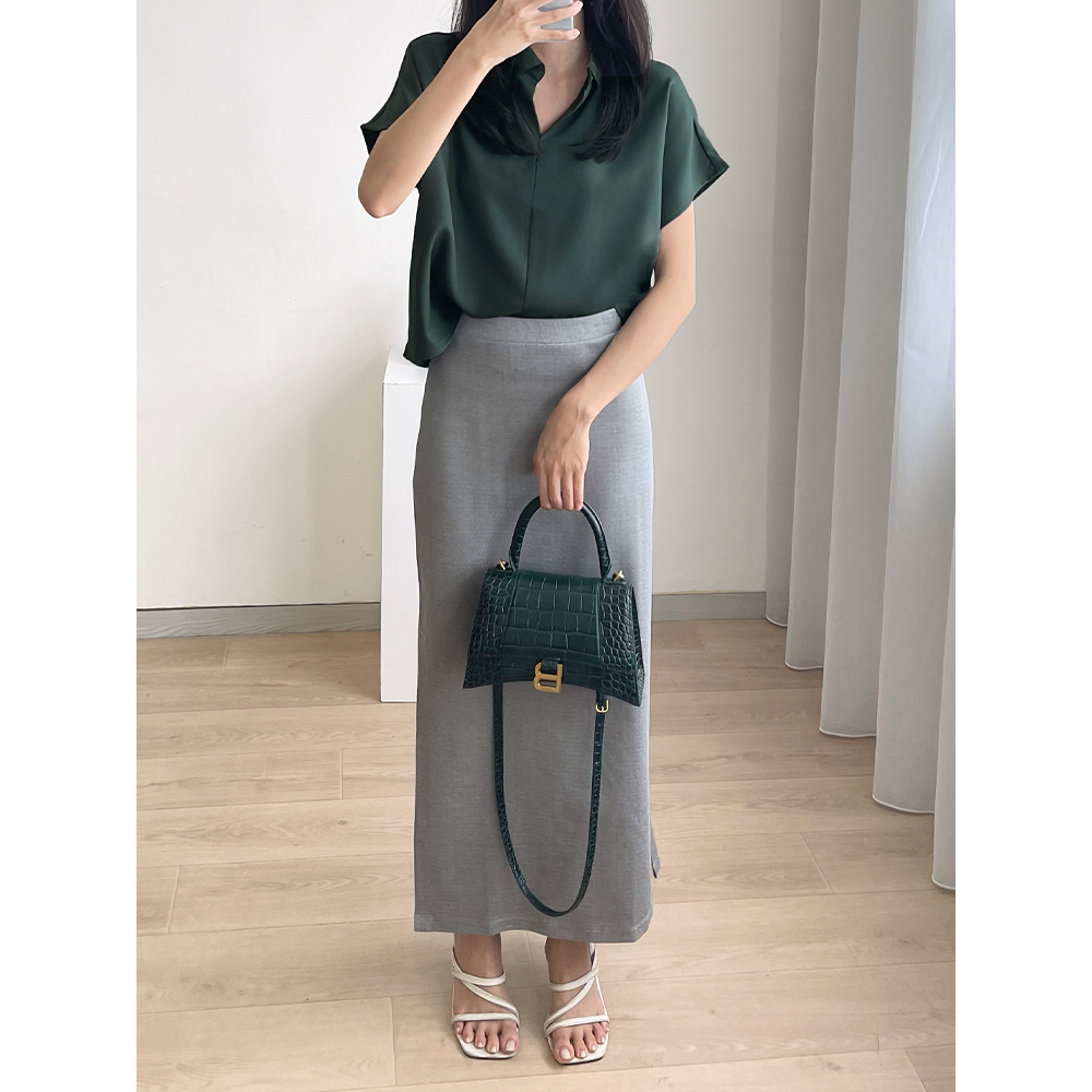 Kadaka B-0123 Rok Panjang Long Skirt Slit Stretch