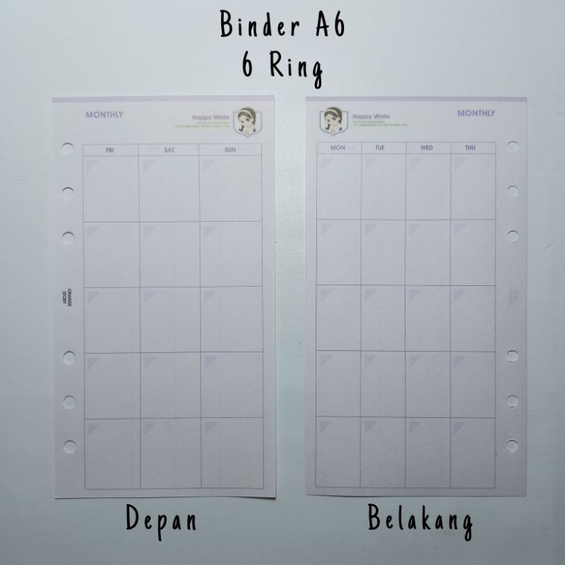 PRELOVED - Isi Binder A6 Refill Binder A6 Binder Fancy Kertas Binder Langka Orji File