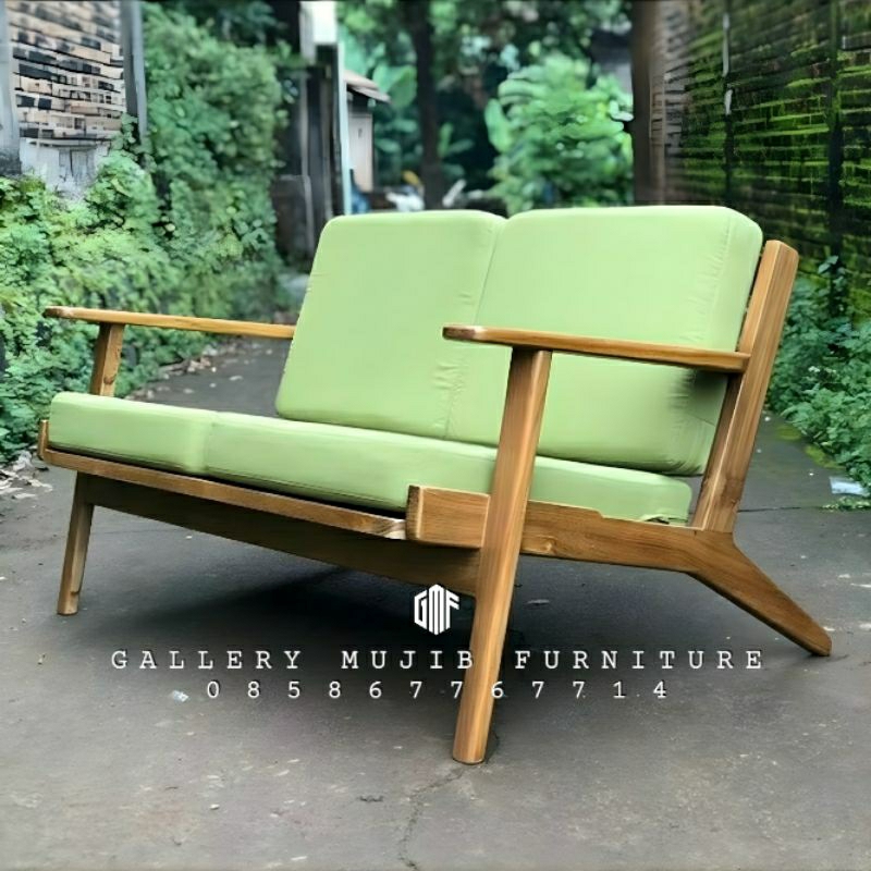 Kursi Sofa Kayu Jati 2 Dudukan kursi tamu jok Busa kursi sofa Minimalis