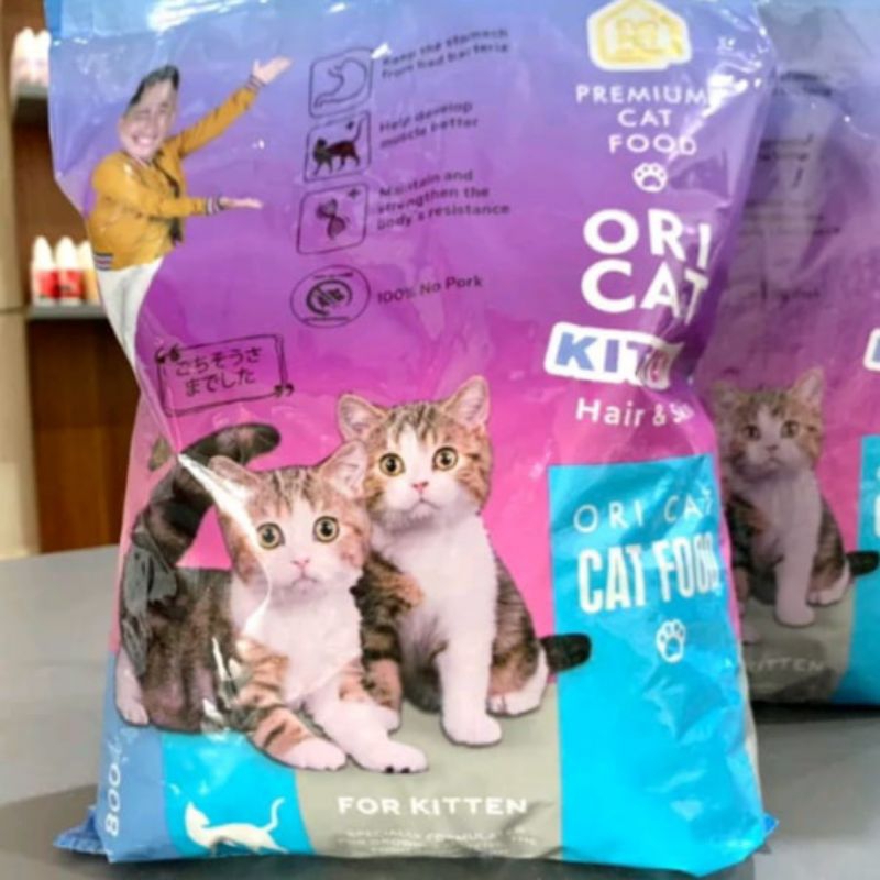 Oricat kitten 800gr, kibble ikan/makanan kucing kecil