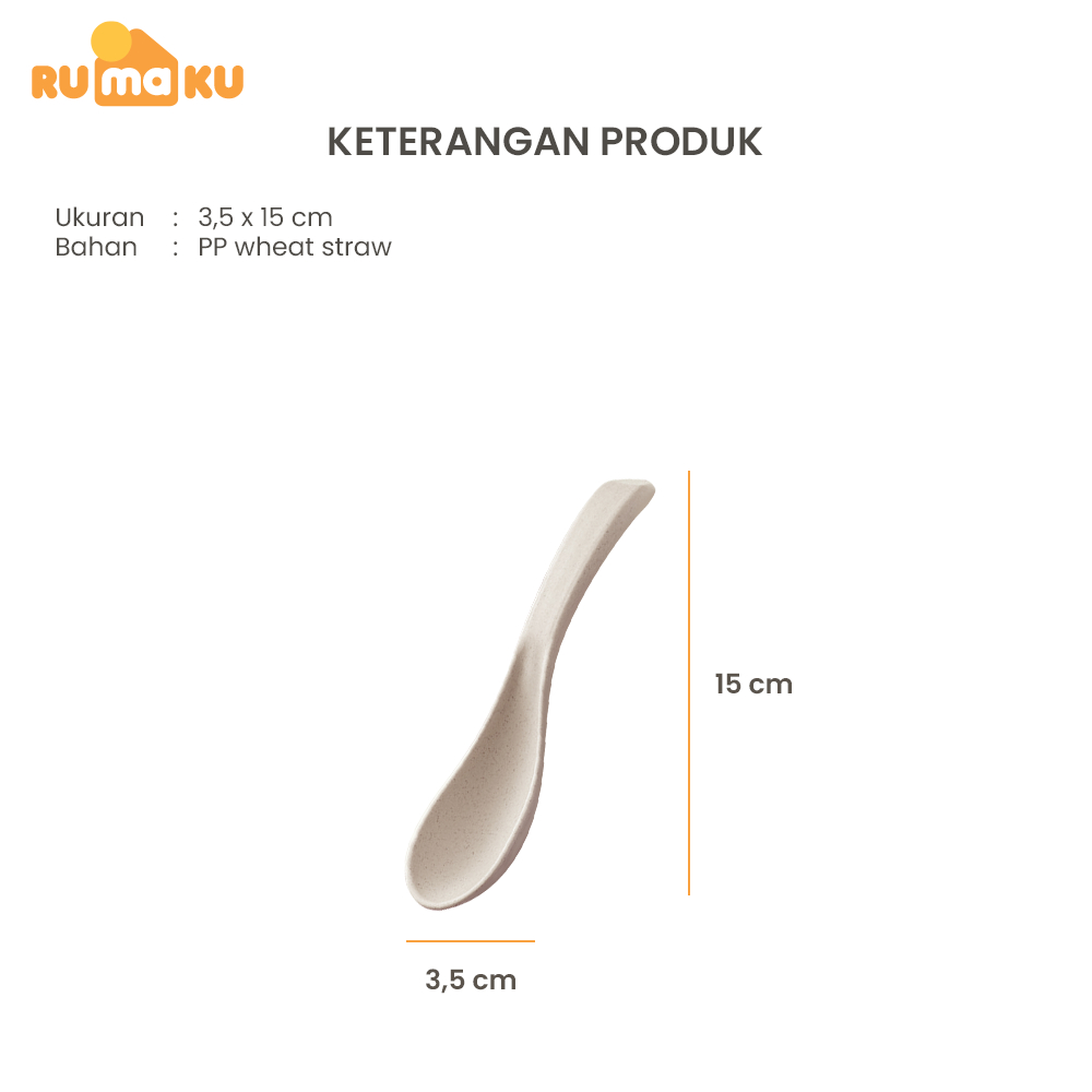 Rumaku Sendok Makan Sendok Bebek Sendok Bayi Plastik Bahan Serat Gandum Jerami Eco Friendly Tahan Panas