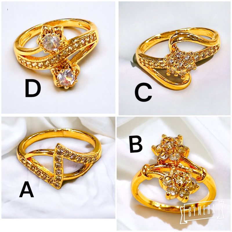 [tiara] cincin wanita / cincin permata / cincin replika emas / cincin lapis emas /perhiasan