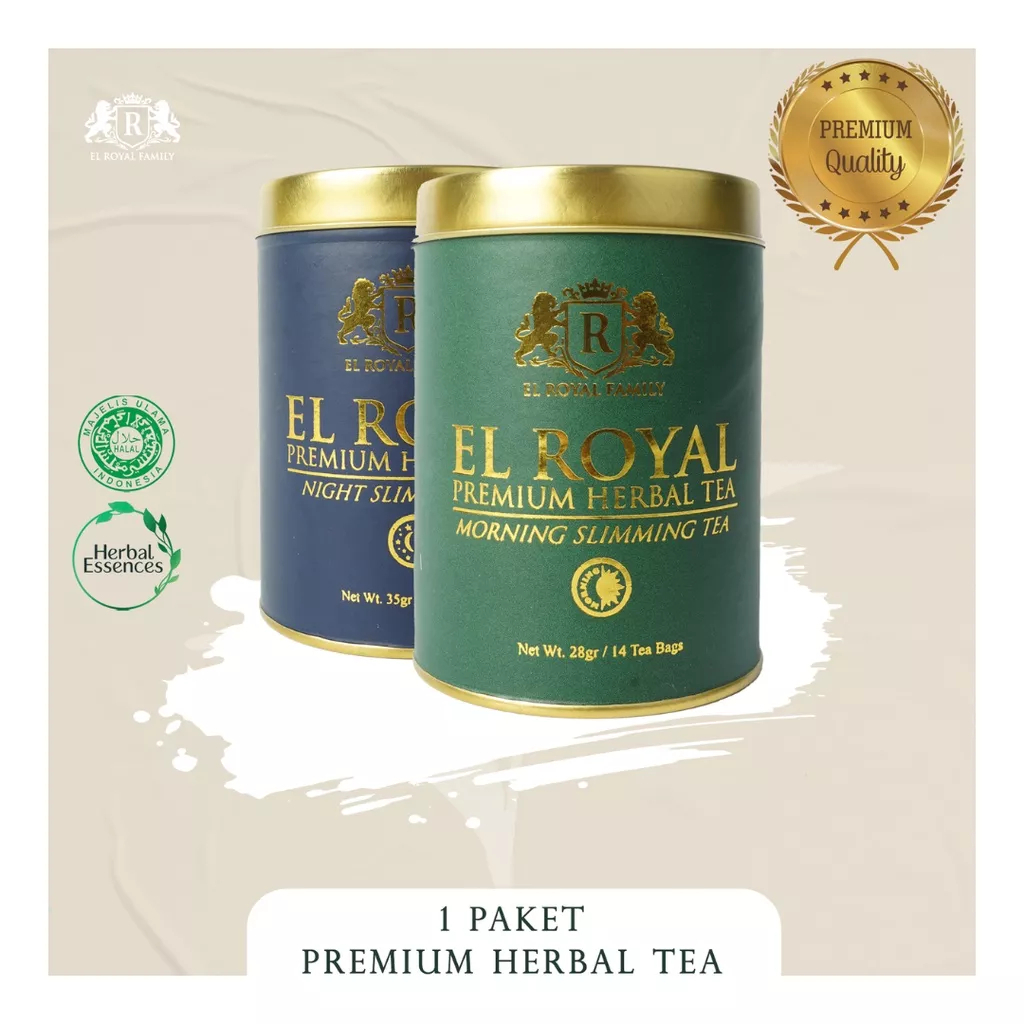 

El Royal Premium Herbal Tea (1 Paket) | 1 Morning Slimming Tea - 1 Night Slimming Tea