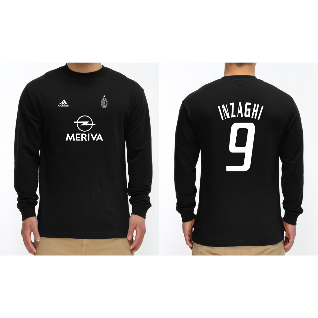 T-SHIRT KAOS AC MILAN INZAGHI LENGAN PANJANG
