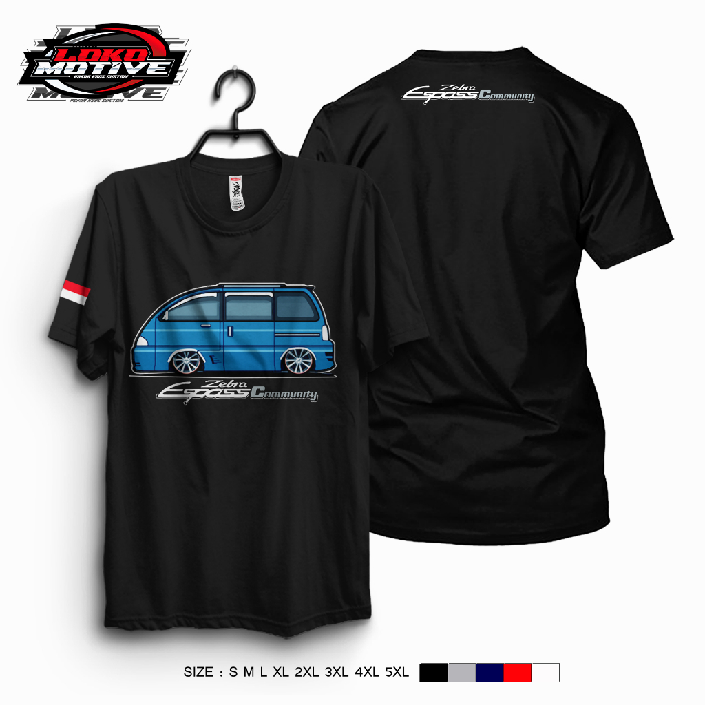 Kaos Distro Mobil Club - Kaos DAIHATSU ESPASS Community- 100% Cotton Combad 30s FREE STIKER