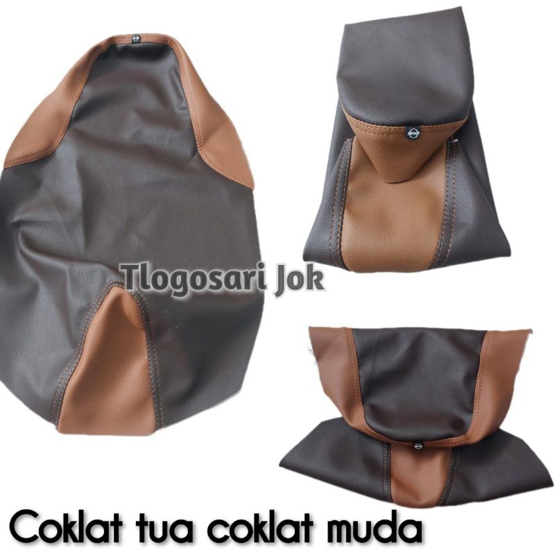 kulit jok motor  yamaha vega zr mx variasi warna coklat bahan mbtech