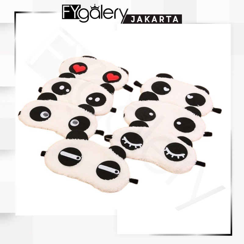 bgskinbukittinggi-penutup Mata Tidur Motif Panda / Penutup Mata Ekspresi / Masker Tidur Karakter Sleeping Eye Panda