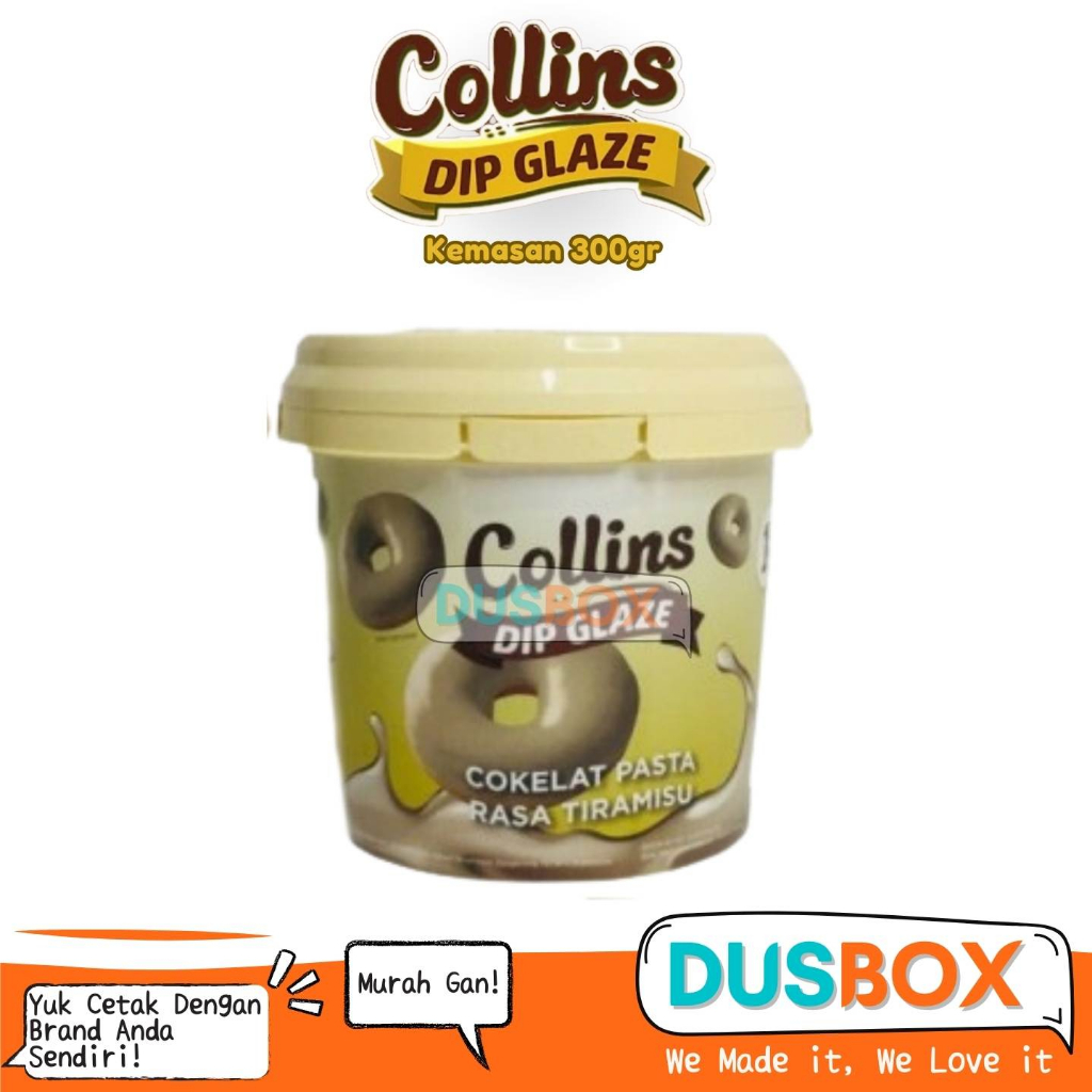 

Collins Dip Glaze 300gr / Toping Donat Collins / Selai Donat / Collins Selai Donat