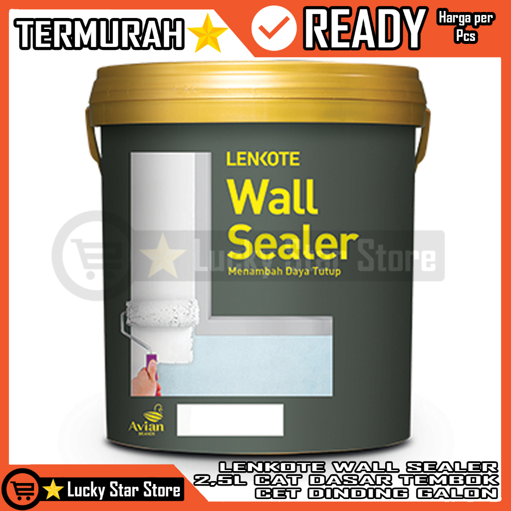 CAT DASAR TEMBOK INTERIOR EXTERIOR LENKOTE WALL SEALER 2.5 LITER CET DINDING PELAPIS PLAPIS WAL SILE