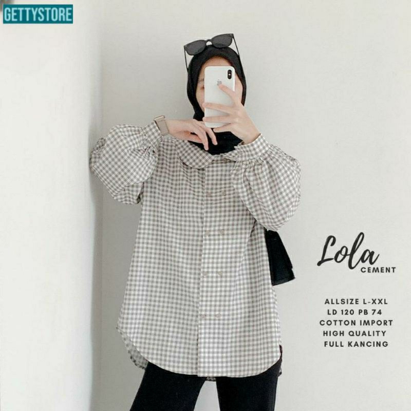 Lolablouse/kemeja/atasan wanita/blouse kekinian/outfit/blouse jumbo