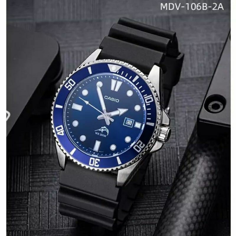 Terviral Jam Tangan Casio Rubber Stainliss Submariner Terlaris Bahan Case Terlaris