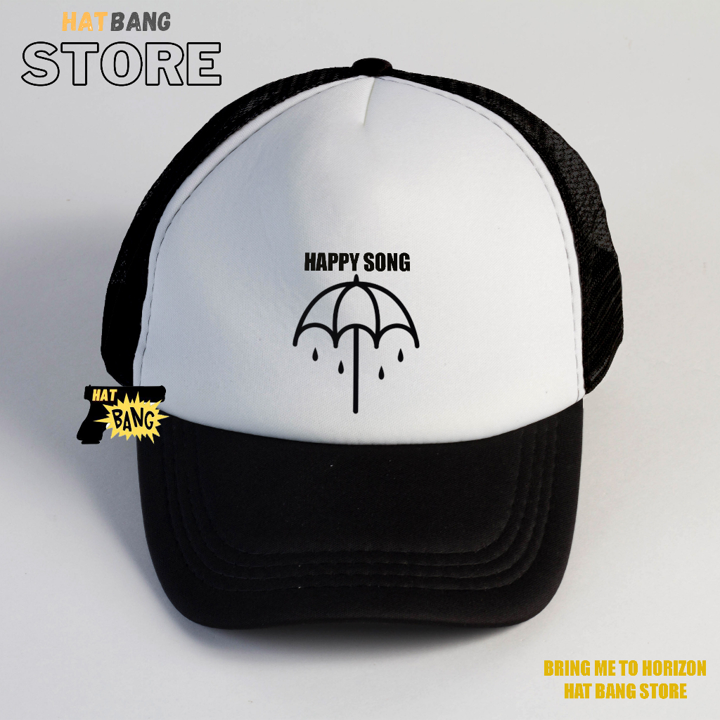 Topi BMTH // Topi Bring me to horizon // Topi Trucker // Trucker Hat // Topi Band // Topi Jaring // Bring Me To Horizon // Hatbangstore