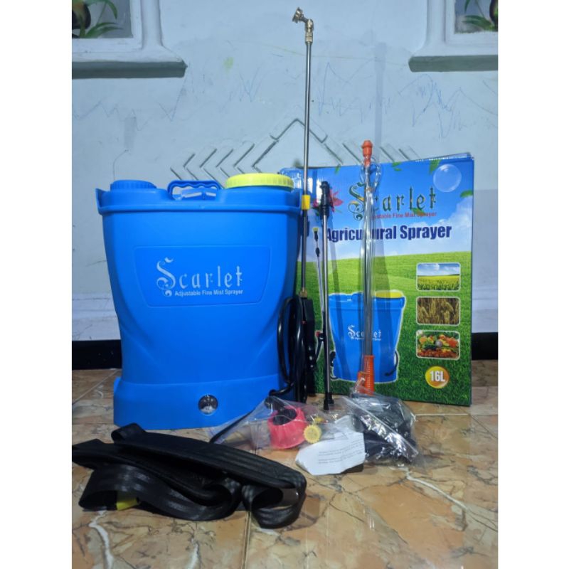 Sprayer Elektrik 16 Liter Sprayer Disinfektan Electric Cas Gendongan Alat Semprot Hama Tanaman