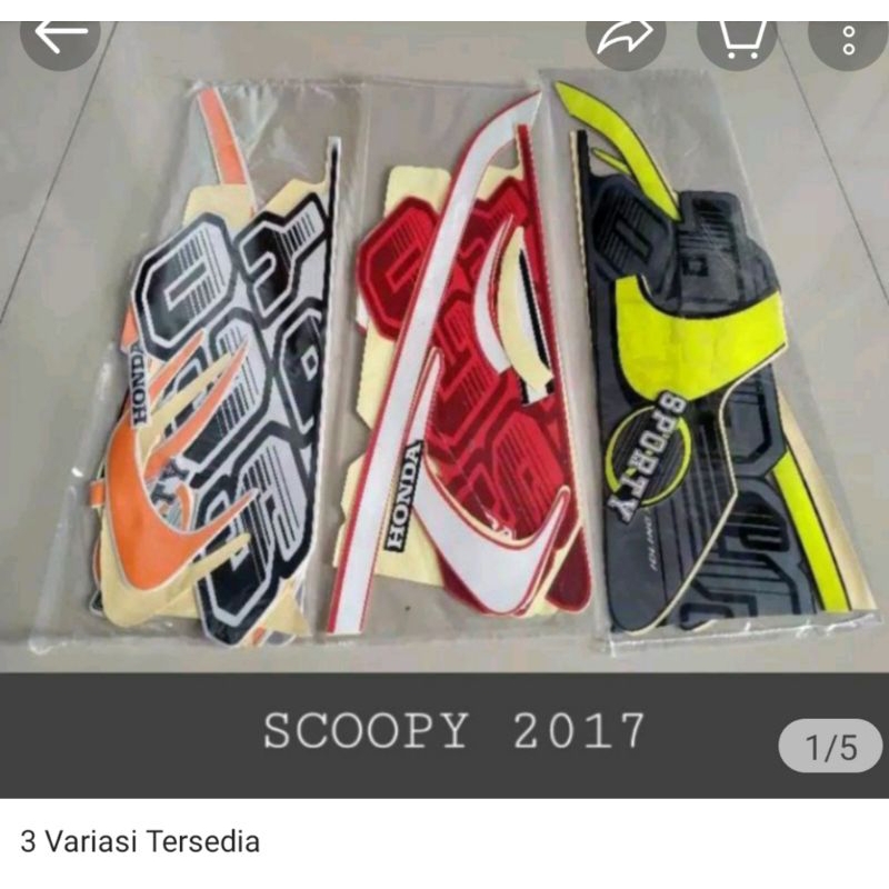 LIS BODY/STRIPING STANDAR MOTOR SCOOPY SPORTY 2017