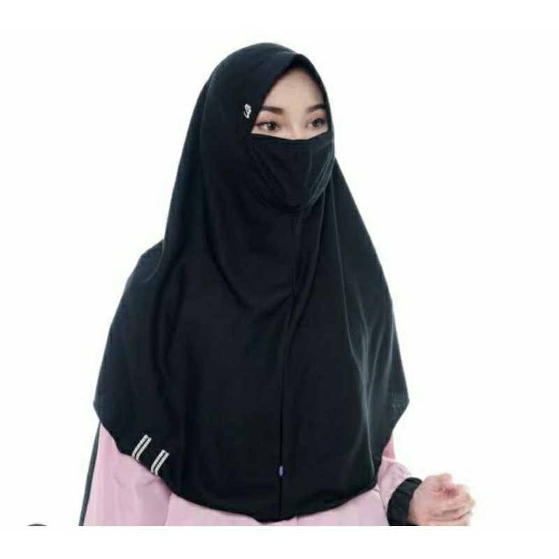 kerudung instan rabbani ori kasera panna M hitam