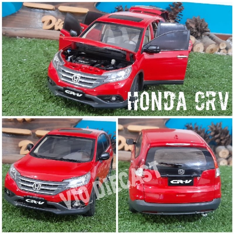 Diecast Miniatur Honda CRV merah skala 1:18