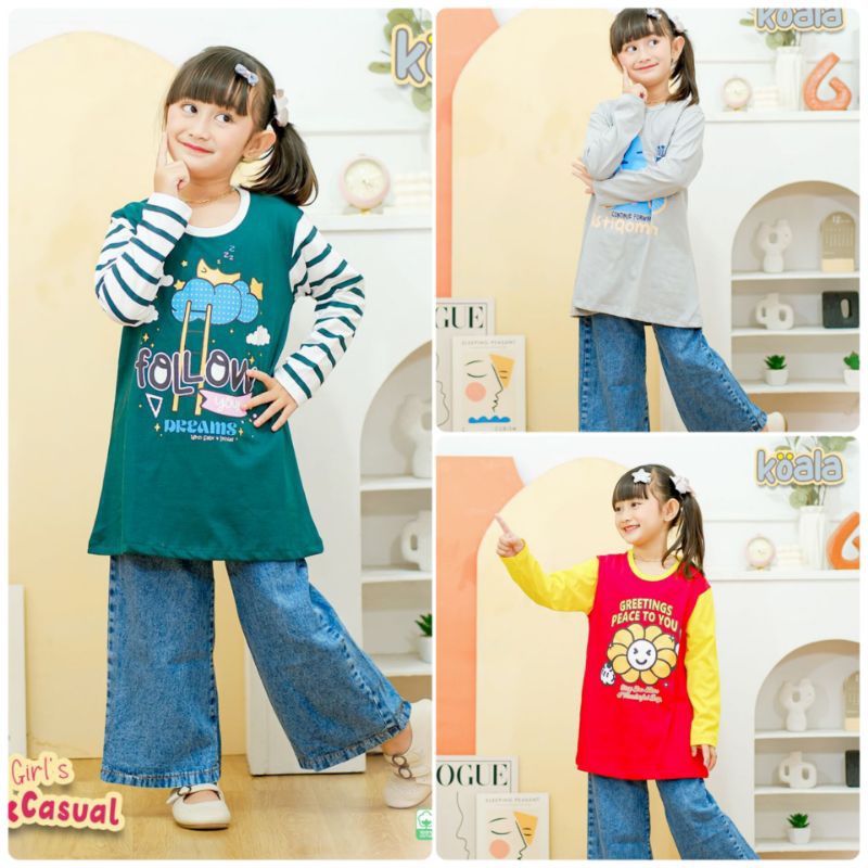 baju tunik anak perempuan 6-12 tahun tunik anak original