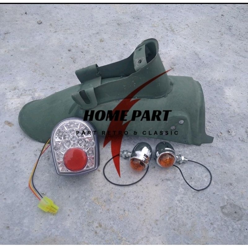 SPAKBOR BELAKANG C70 SET SEIN STOPLAMP aksesoris sepedamotor