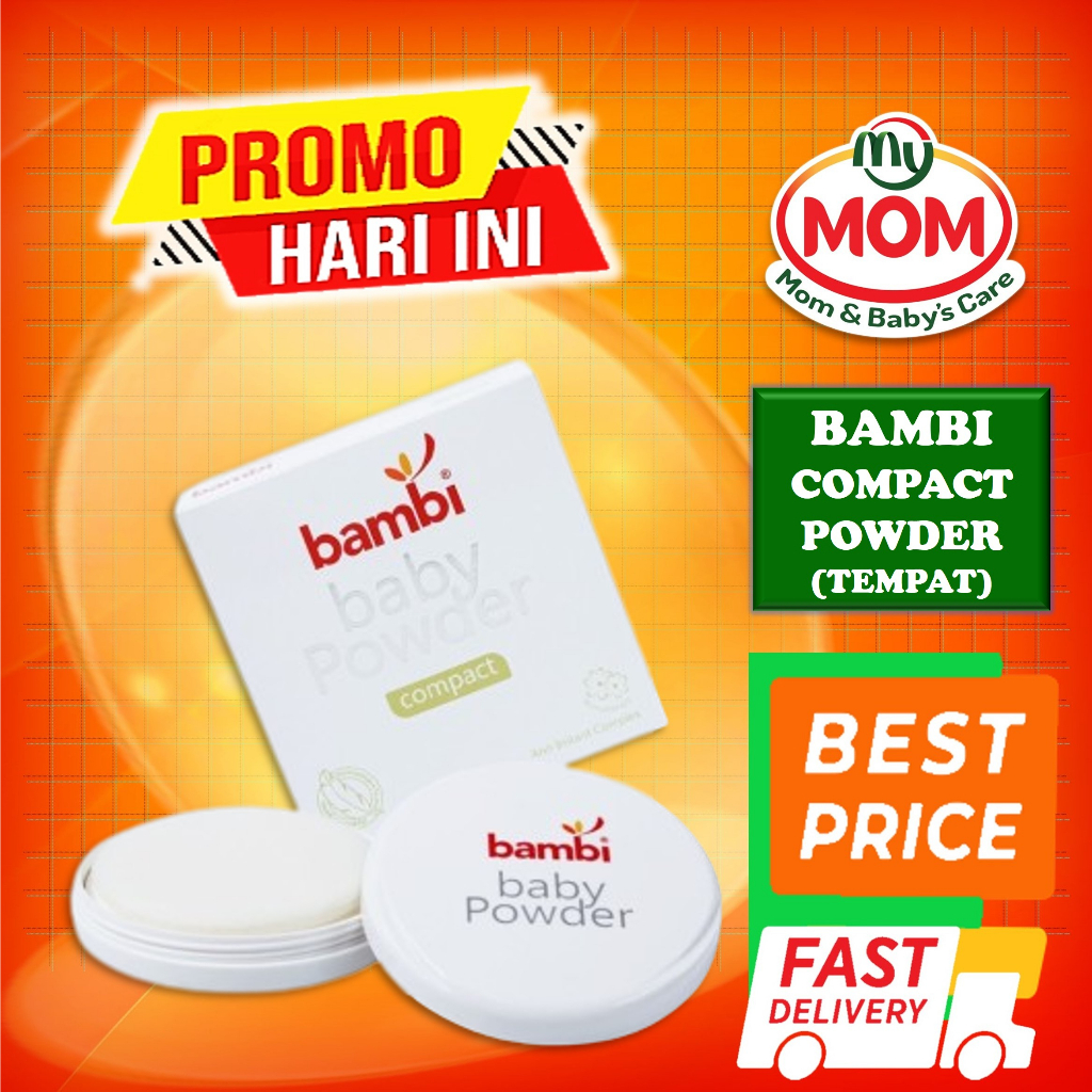 [BPOM] Bambi Baby Compact Powder 40gr / Compact Powder Refill Bambi / Bedak Padat Bayi Kulit Normal - Sensitif / Aromatherapy / MY MOM