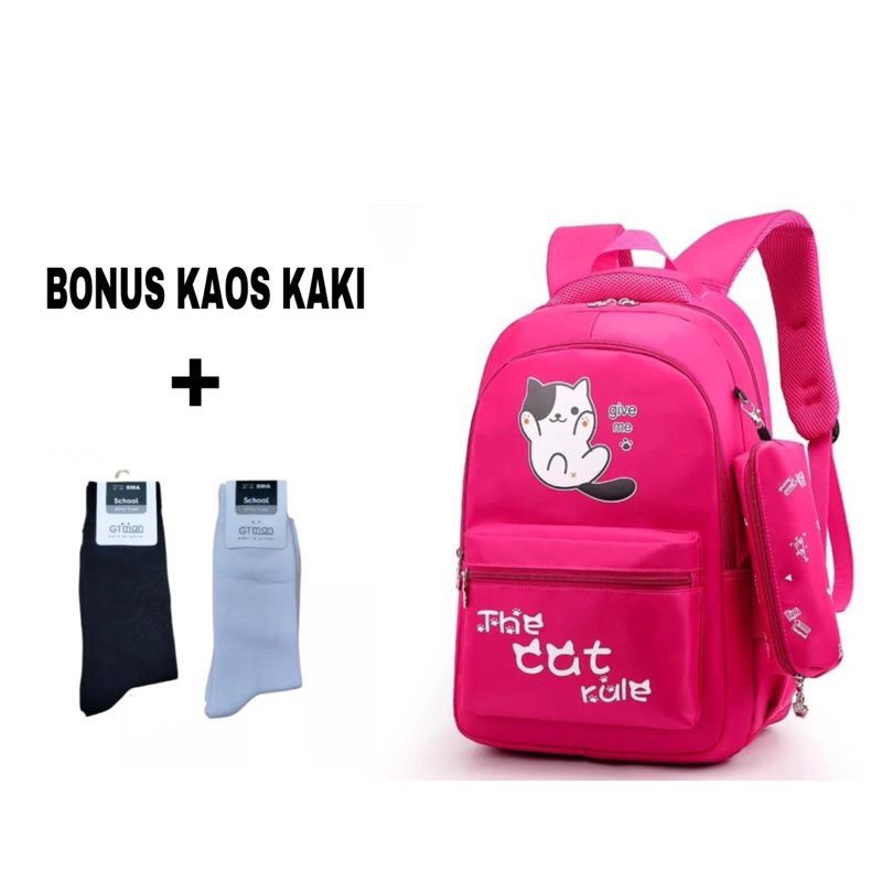 Rasta_Bags17_Tas Ransel Anak Perempuan The Cate Rule Tas Sekolah Anak SD SMP SMA SMK MADRASAH Backpack Anak Cewek Murah Fashion Korea