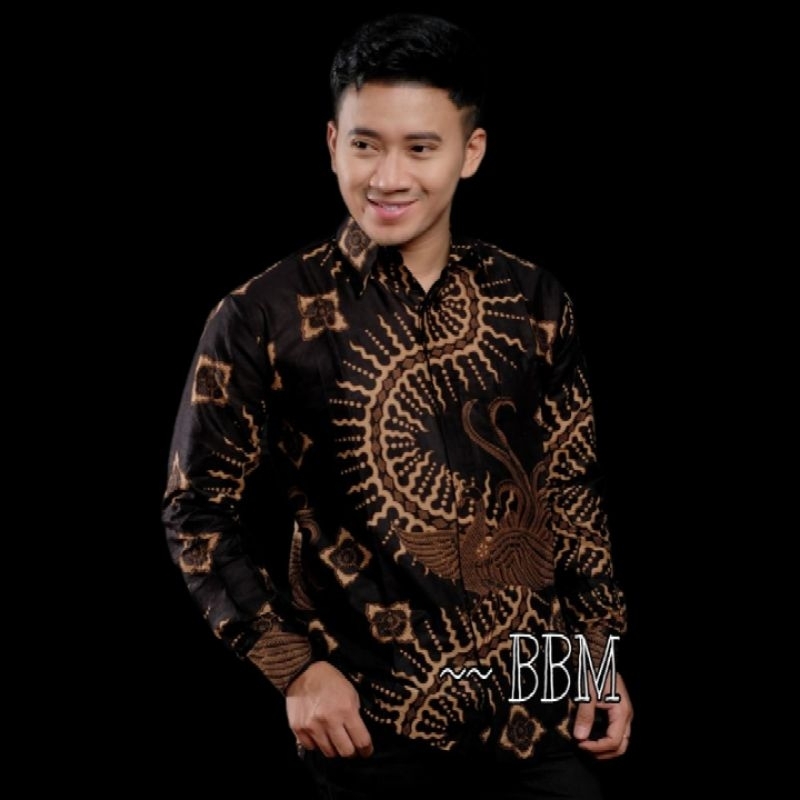 Kemeja batik pria lengan panjang reguler | Baju batik pria lengan panjang