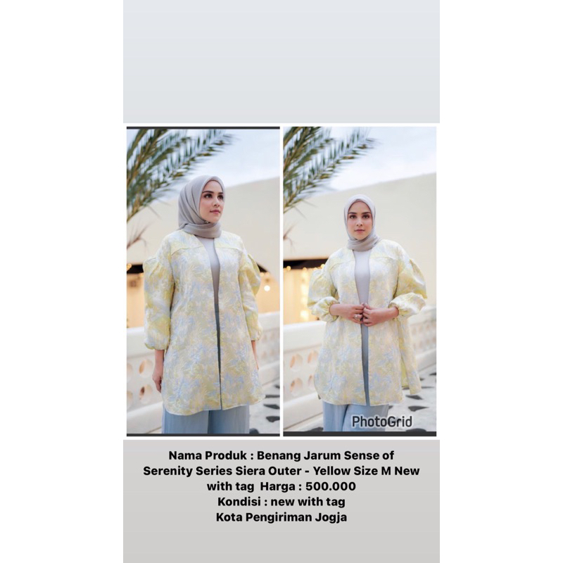 Benang Jarum Sense of Serenity Series Siera Outer - Yellow Size M