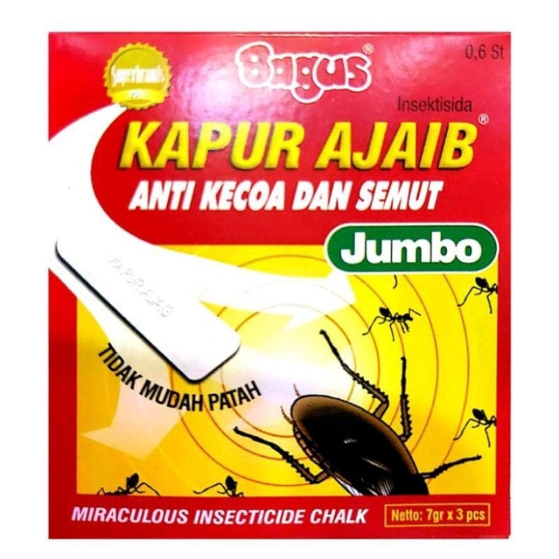 Bagus Kapur Ajaib Jumbo Merah Anti Semut Anti Kecoa 100%