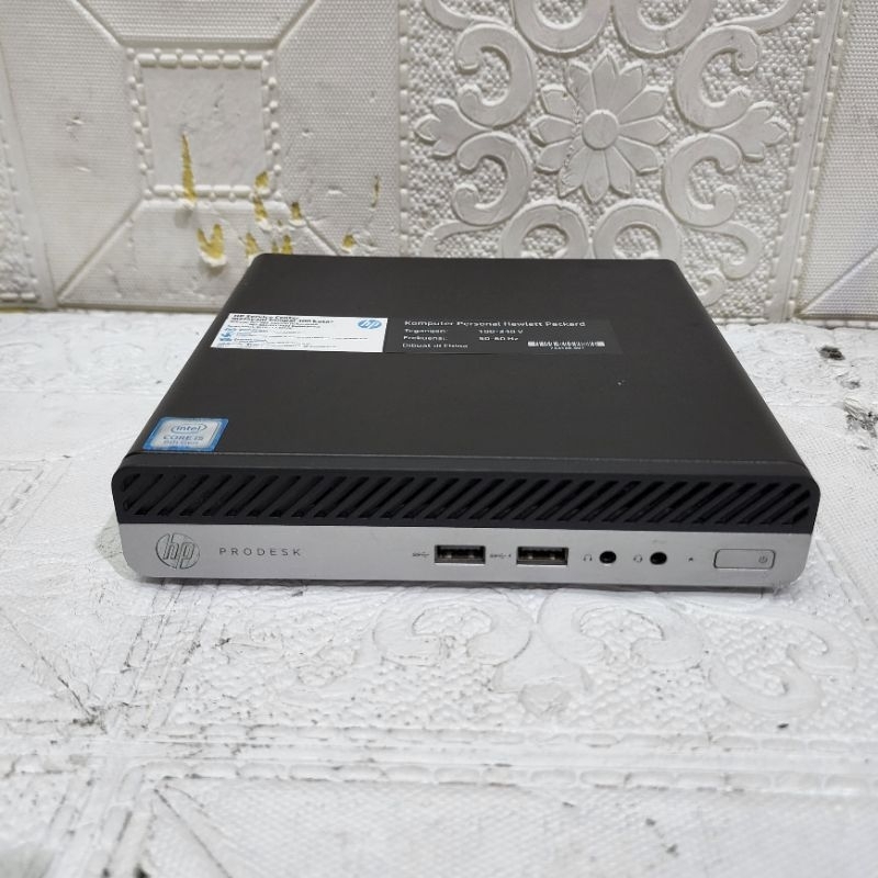 PC MINI HP PRODESK 400 G4 CORE I5 8500T RAM 8GB SSD 512GB WIFFI BARANG LIKE NEW