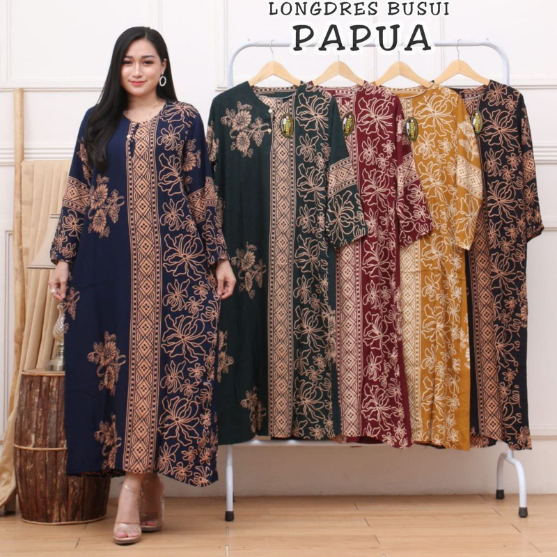 Daster Panjang Gamis Lukis Semata Kaki | Daster Kekinian Bumil Busui Friendly Kancing depan