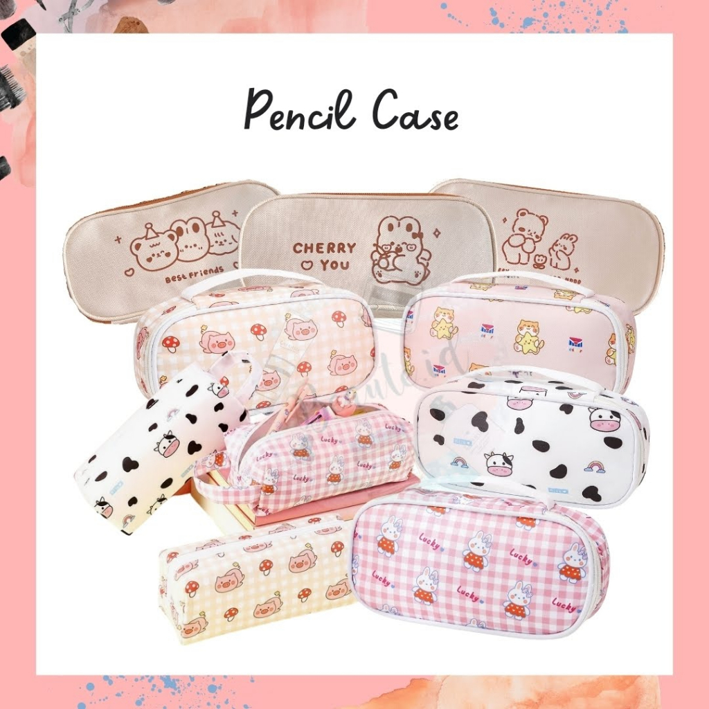 

Kotak Pensil Tepak Lucu Wadah Alat Tulis Pulpen Gunting Penggaris Waterproof Double Layer Untuk Anak Dewasa Serbaguna Penyimpanan Make Up Pencil Case Stationary Sekolah Kantor