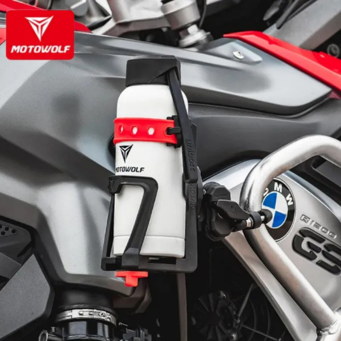 Holder Tempat Botol Minum Motor Motowolf Flexible Adventure Touring