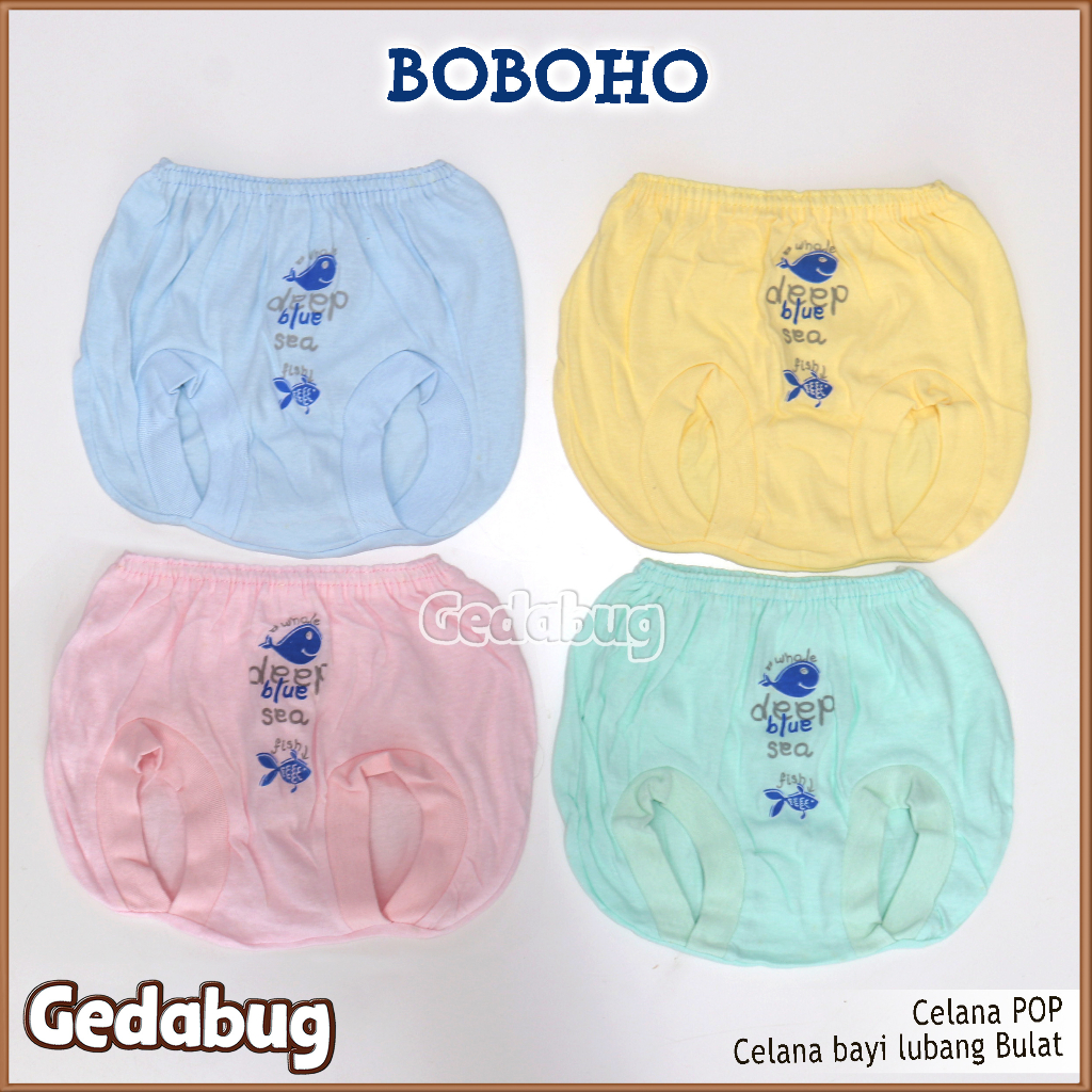 3 Pcs - Celana Pop Merk Baby Mocha Warna Sablon / Litle Boboho | Gedabug