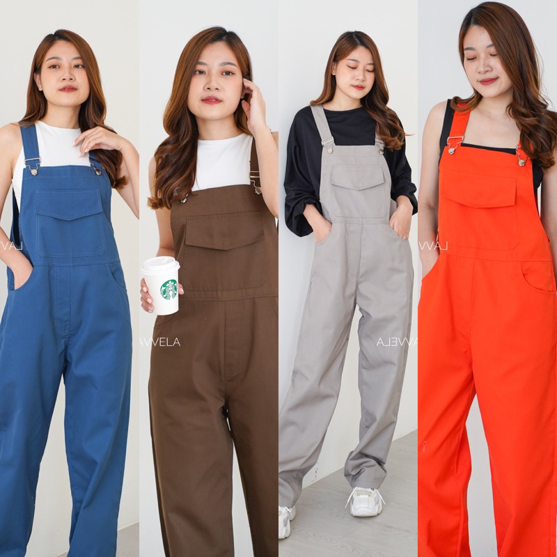 LAVVELA MANHATAN BAJU KODOK JUMPSUIT OVERALL PLAYSUITS