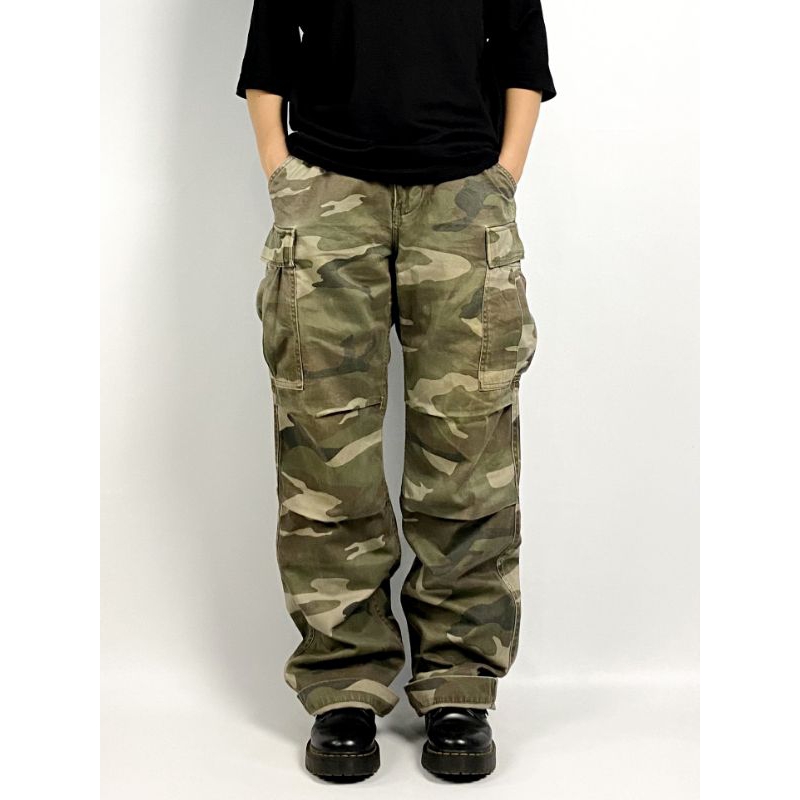 CELANA CARGO PANJANG PRIA AVIREX CARGO PANTS CAMOUFLAGE STRAIGHT FIT