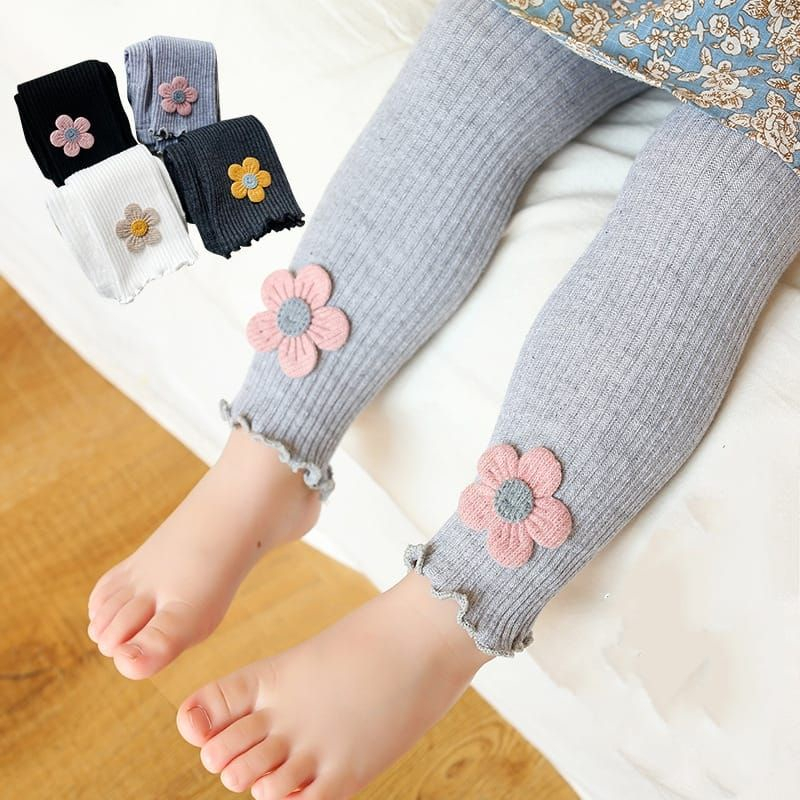 LEGGING PITA ANAK LEGGING POLOS LEGGING BUNGA 3D LEGGING PANJANG FASHION ANAK PEREMPUAN