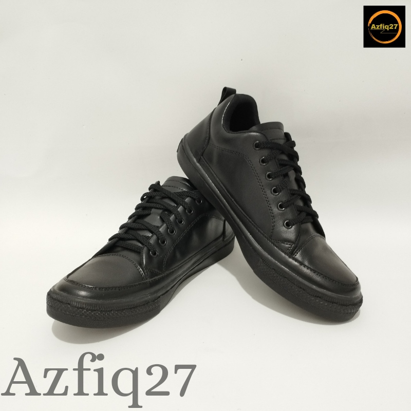 Sepatu Pria Wanita SNEAKERS Terbaru Full Black Terbaru Azfiq27 #8