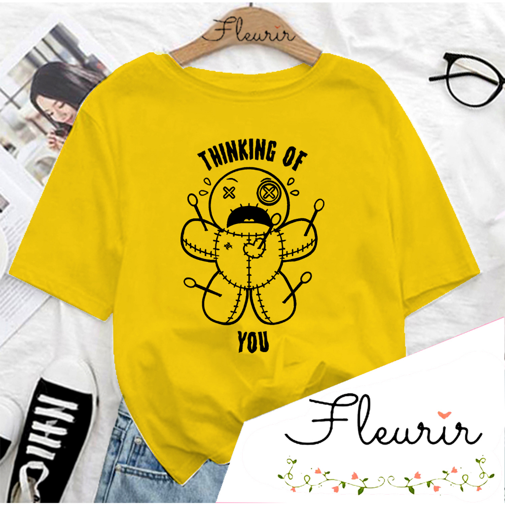 FLEURIR - COD KAOS WANITA PRIA REMAJA DEWASA UNISEX TSHIRT JUMBO OOTD LENGAN PENDEK OVERSIZE VOODOO THINK