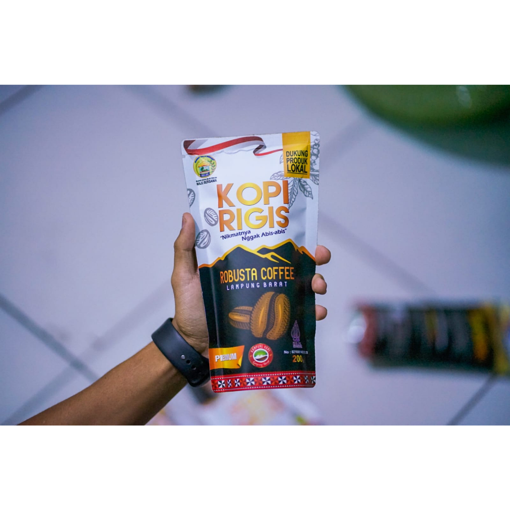 

Kopi Bubuk Robusta Premium Rigis Lampung Barat 200Gram.