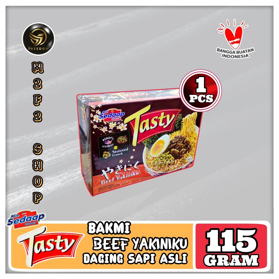 

Mie Sedaap Tasty Bakmi Beef Yakiniku | Daging Sapi - 115 gr (Kemasan Satuan)