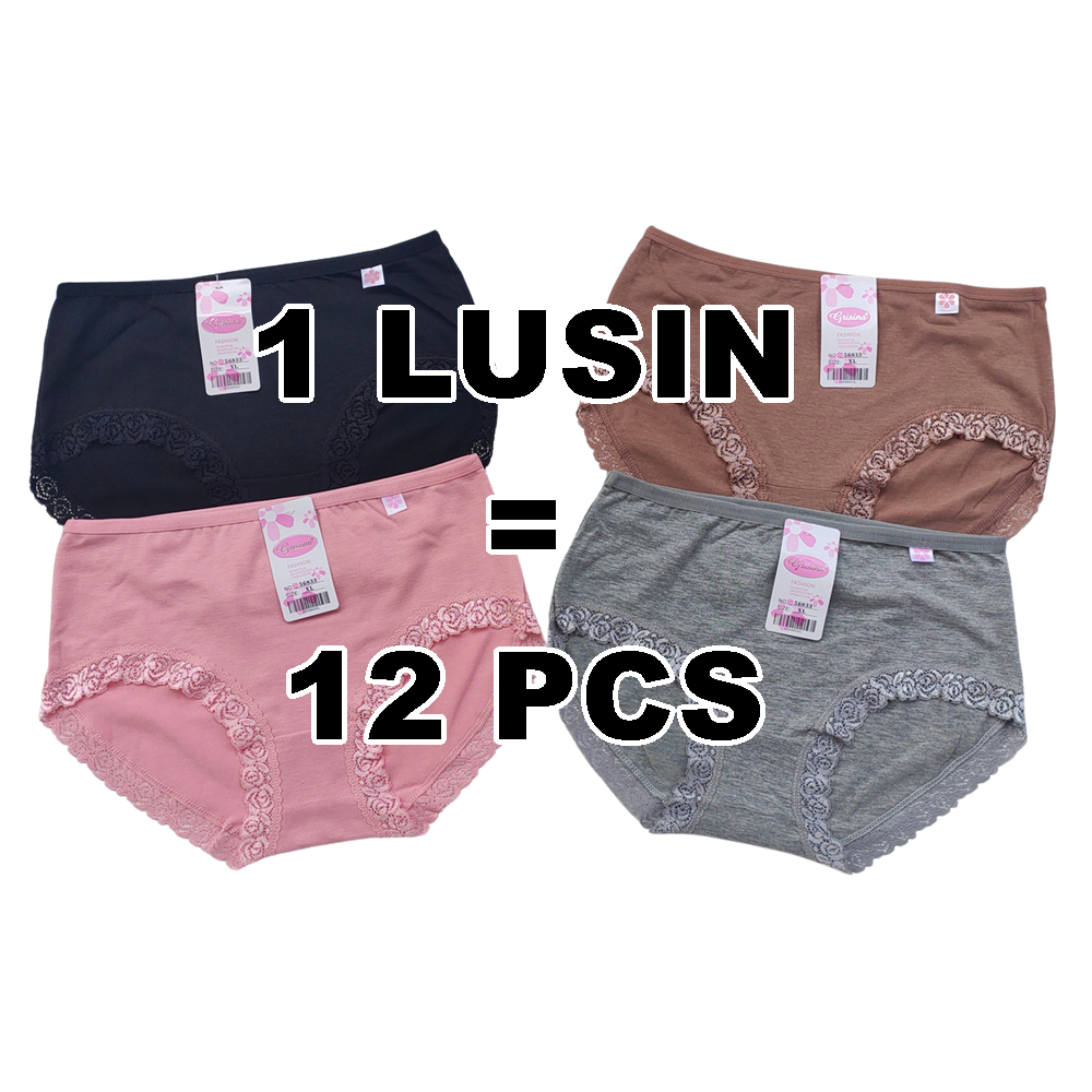 Celana Dalam Wanita GRISINA Uk L XL XXL XXXL 12 Pcs