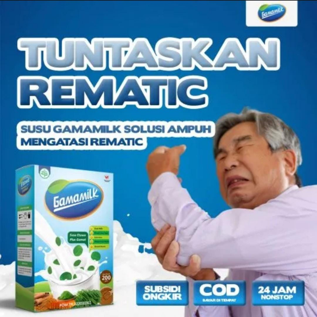 

BEST SELLER!!! Gamamilk Susu 3tawa Gamat Solusi Atasi Masalah Sendi,Tulang, Asam Urat, Rematik, Sesak Nafas, Asma dan Bronkitis