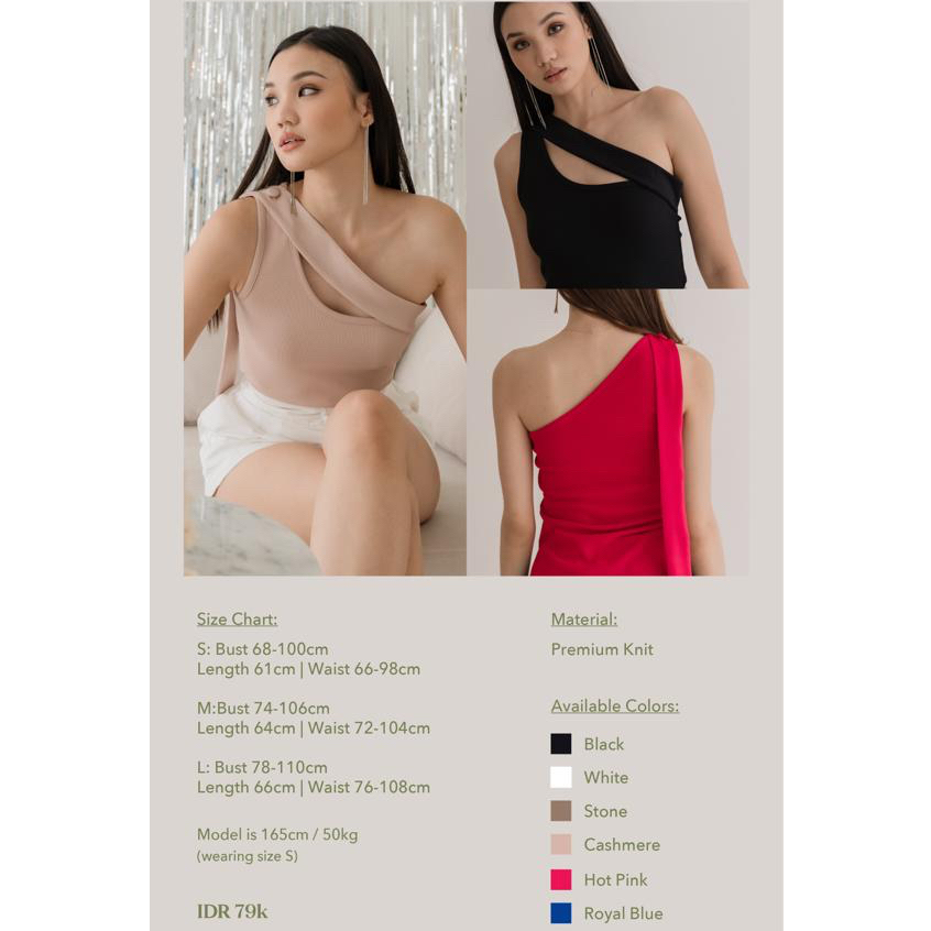 Cassie Multi-ways Top | Atasan Knit Wanita | Comfy Korean Style Camisole | Tanktop Murah Premium Berkualitas