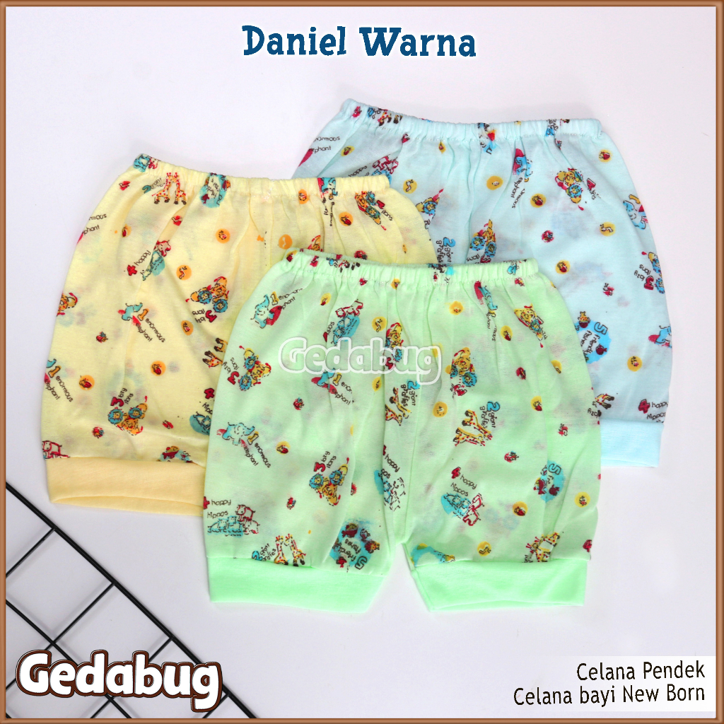 6 Pcs - Celana Anak Daniel Warna Pendek / Celana Anak Motif Print Jumbo | Gedabug