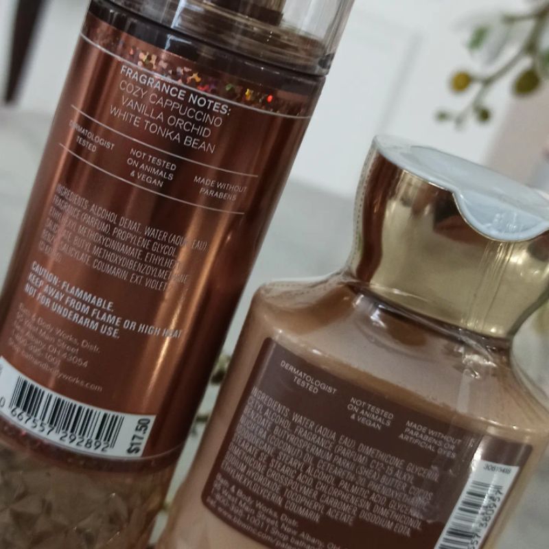 BATH &amp; BODY WORKS VANILLA MOCHA MARTINI BODY MIST &amp; LOTION