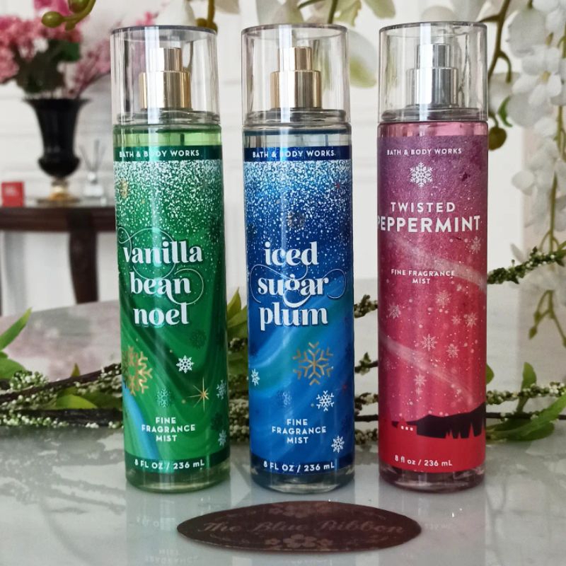 BATH AND BODY WORKS WINTER WONDERLAND COLLECTION (ICED SUGAR PLUM , VANILLA BEAN NOEL , TWISTED PEPPERMINT)