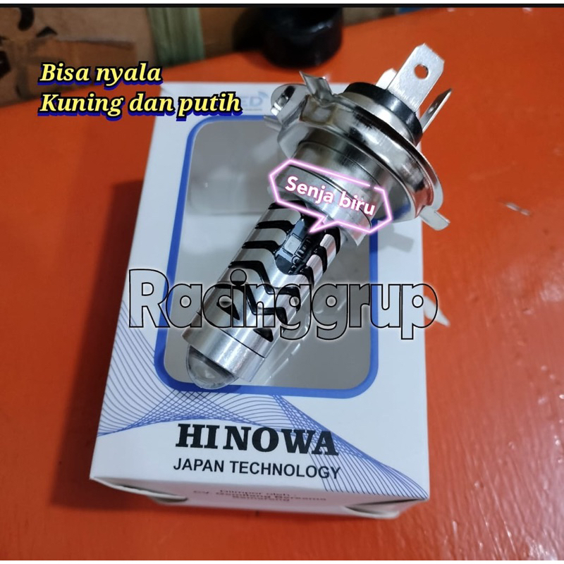 Lampu LED Utama Motor Mobil H4 Laser D2 Putih  AC DC Yamaha Vixion Ninja R15 Pulsar