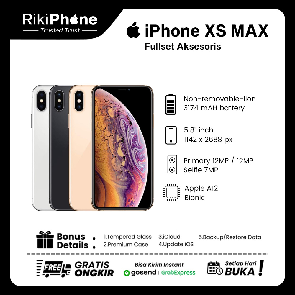 IPHONE XS Max 64GB 256GB BEKAS ORIGINAL 100%